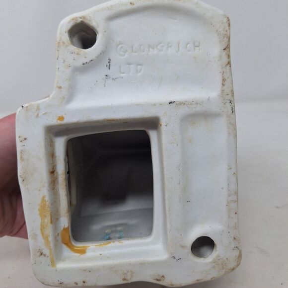 Vintage Longrich Ltd Christmas Village House Porcelain 7 Inch Painted Decoration - Picture 6 of 10